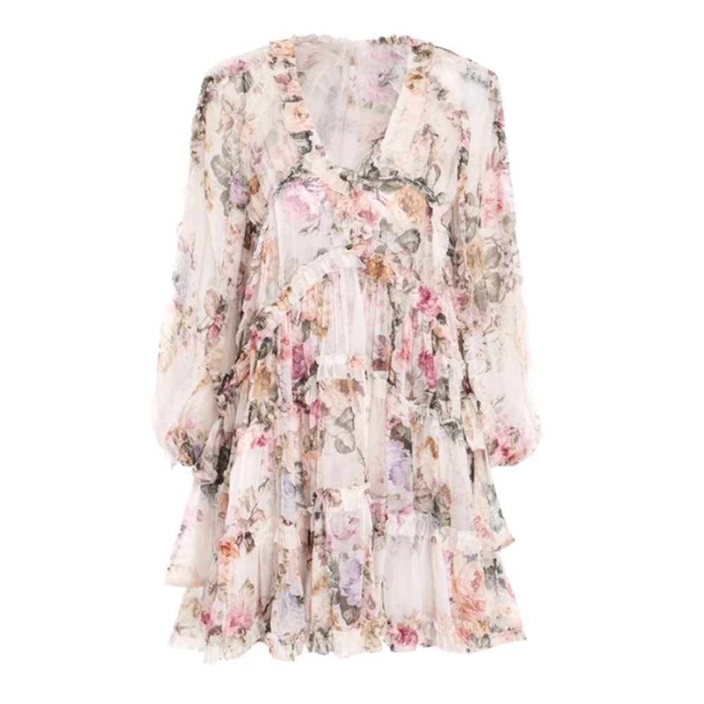 NWT Floral Ruffle Mini Dress - Picture 6 of 9